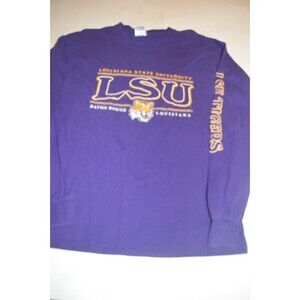 LSU Tigers Baton Rouge LA LS Purple Pullover, Men/Women Large Chest 38 Inches